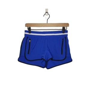 Fabletics XXS Blue Super Short Workout Shorts with Pockets
